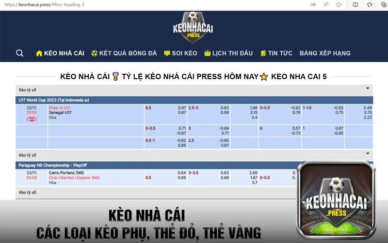 Kèo nhà cái là gì? Tìm hiểu về thuật ngữ keo nha cai - bản quyền Kèo Nhà Cái 88 Kèo nhà cái – Các loại kèo phụ, thẻ đỏ, thẻ vàng